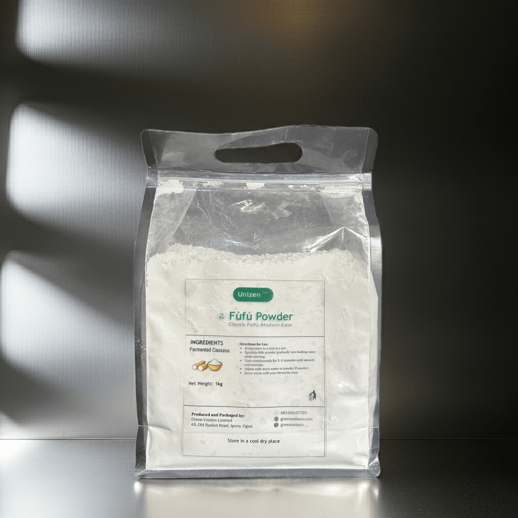 Fufu Powder on a Metal Surface with Lights and Shadows