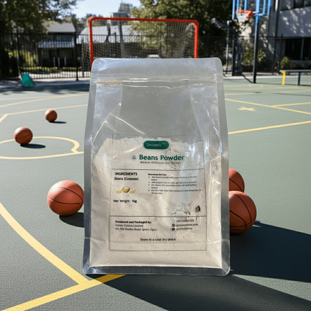 Beans Powder on Sports Playground
