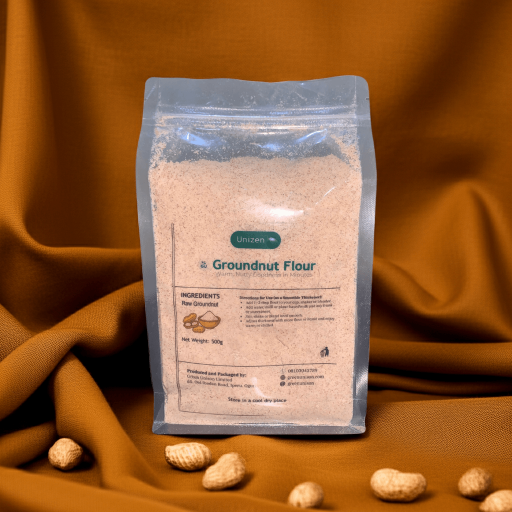 Carefully dried GU groundnuts on a Backdrop