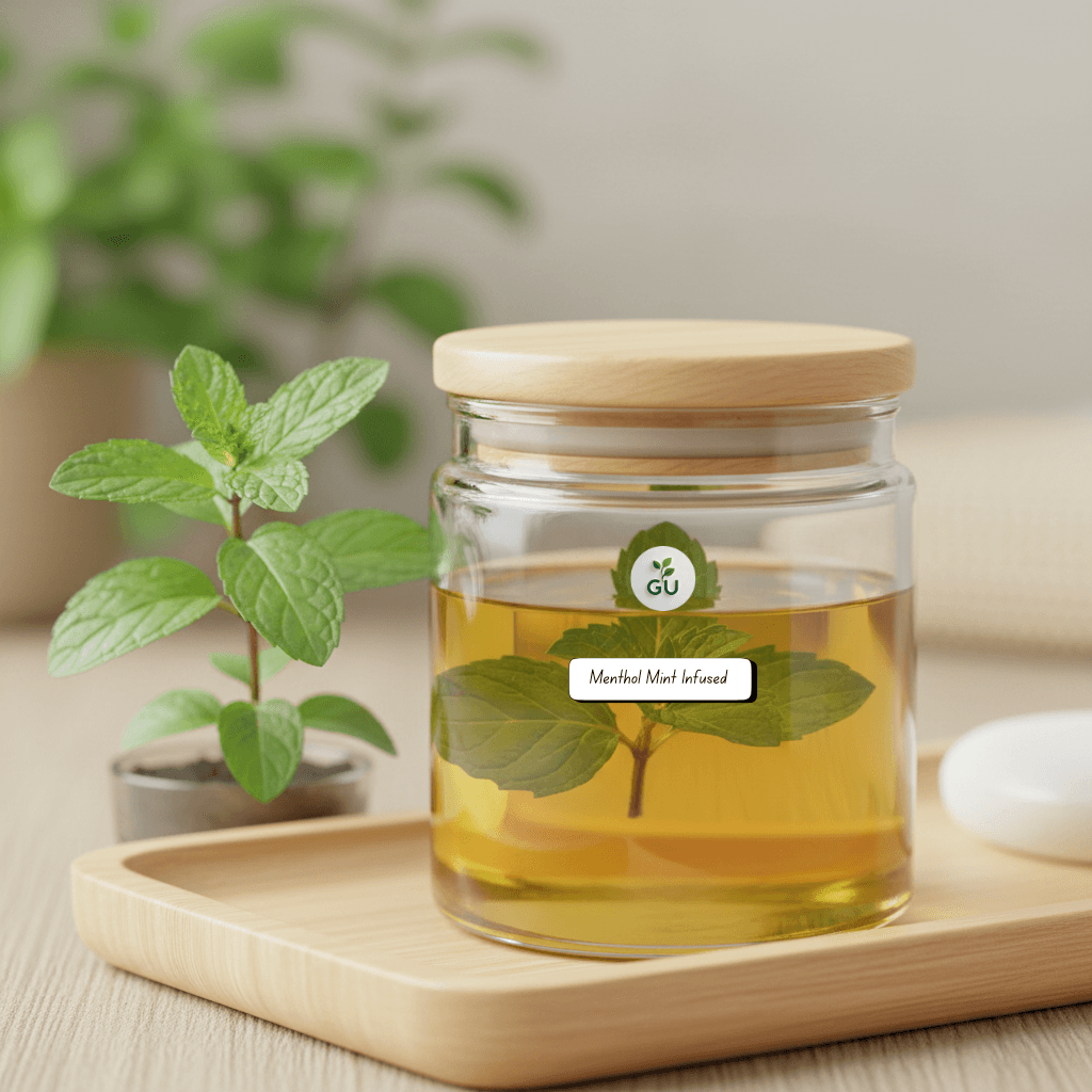 GU Menthol mint infused oil for aromatherapy