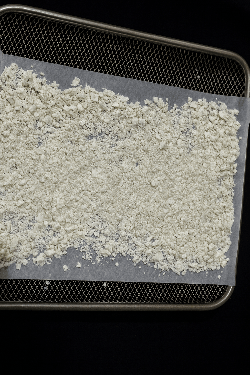 Pap rustic in a dehydrator tray